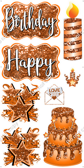 8 pc Quick Sets #1 - Sparkle Orange
