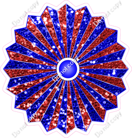 Sparkle Red & Blue Fan