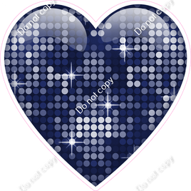 Disco - Navy Blue Heart