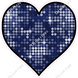 Disco - Navy Blue - Outlined