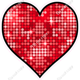 Disco - Red - Outlined