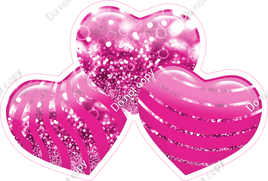 Bokeh - Hot Pink - Triple Heart Bundles