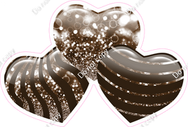 Bokeh - Chocolate - Triple Heart Bundles
