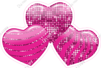 Disco - Hot Pink - Triple Heart Bundles