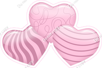 Flat - Baby Pink - Triple Heart Bundles