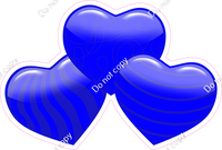 Flat - Blue - Triple Heart Bundles