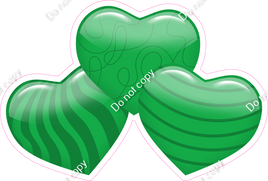 Flat - Green - Triple Heart Bundles