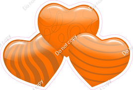 Flat - Orange - Triple Heart Bundles