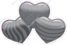 Flat - Silver - Triple Heart Bundles