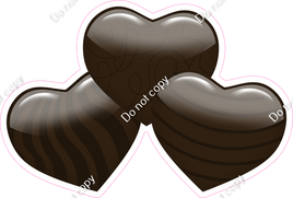 Flat - Chocolate - Triple Heart Bundles
