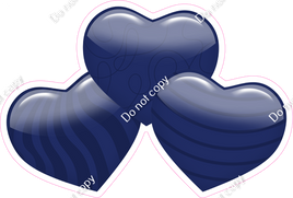 Flat - Navy Blue - Triple Heart Bundles