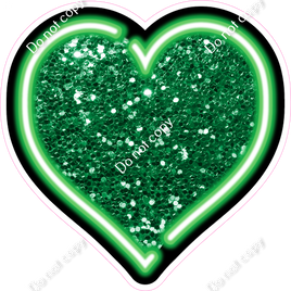 NEON - Green Heart - Sparkle