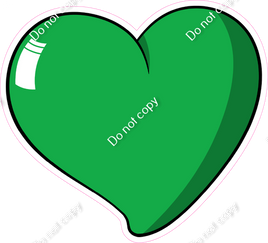 Cartoon Heart - Green