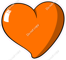 Cartoon Heart - Orange