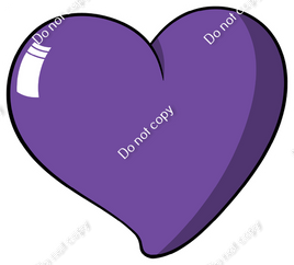 Cartoon Heart - Purple