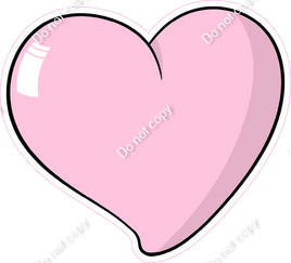 Cartoon Heart - Baby Pink