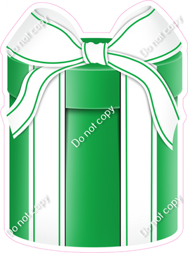 Flat - Green Present, White Bow - Style 3