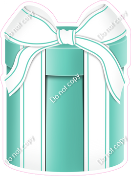 Flat - Mint Present, White Bow - Style 3