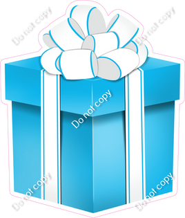 Flat - Caribbean Present, White Bow - Style 4