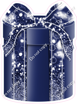 Bokeh - Navy Blue Present - Style 3
