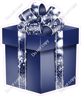 Bokeh - Navy Blue Present - Style 4