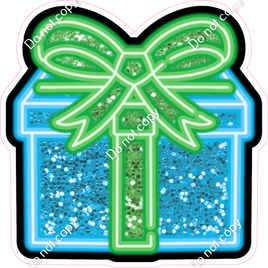 NEON - Caribbean & Lime Green Present - Sparkle