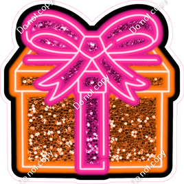 NEON - Hot Pink & Orange Present - Sparkle