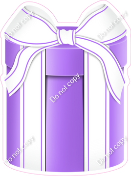 Flat - Lilac Present, White Bow - Style 3