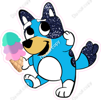 Blue Dog with Ice Cream w/ Variants