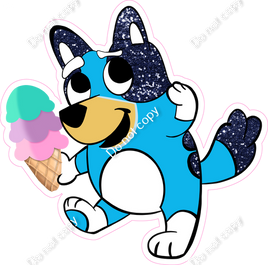 Blue Dog with Ice Cream w/ Variants