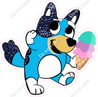 Blue Dog with Ice Cream w/ Variants