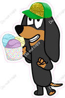 Wiener Dog with Ice Cream w/ Variants