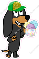 Wiener Dog with Ice Cream w/ Variants