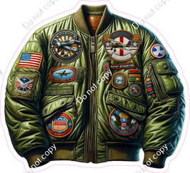 Aviation Flight Jacket with Patches w/ Variants