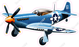 P51 Military Aircraft - Blue w/ Variants