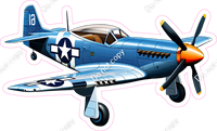 P51 Military Aircraft - Blue w/ Variants