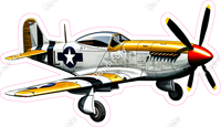 P51 Military Aircraft - White & Yellow w/ Variants