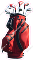 Red Golf Bag with Variants