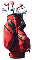 Red Golf Bag with Variants