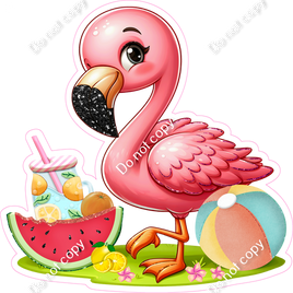 Flamingo with Watermelon