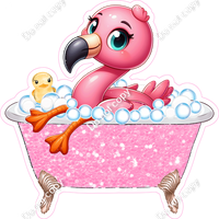 Flamingo in the Tub