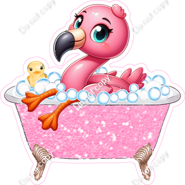 Flamingo in the Tub