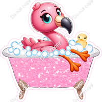 Flamingo in the Tub