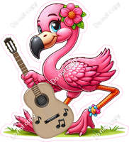 Flamingo with a Guitar