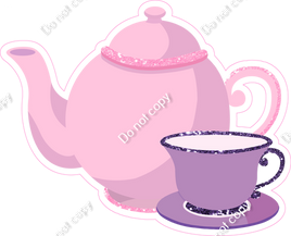 Baby Pink Tea Pot & Lavender Cup