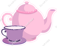 Baby Pink Tea Pot & Lavender Cup