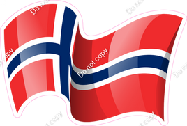 Norwegian Flag, Wavy