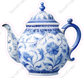 White & Blue Floral Tea Pot