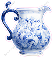 White & Blue Floral Tea Pitcher