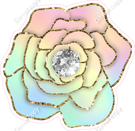 Rainbow Cloud Rose with Diamond